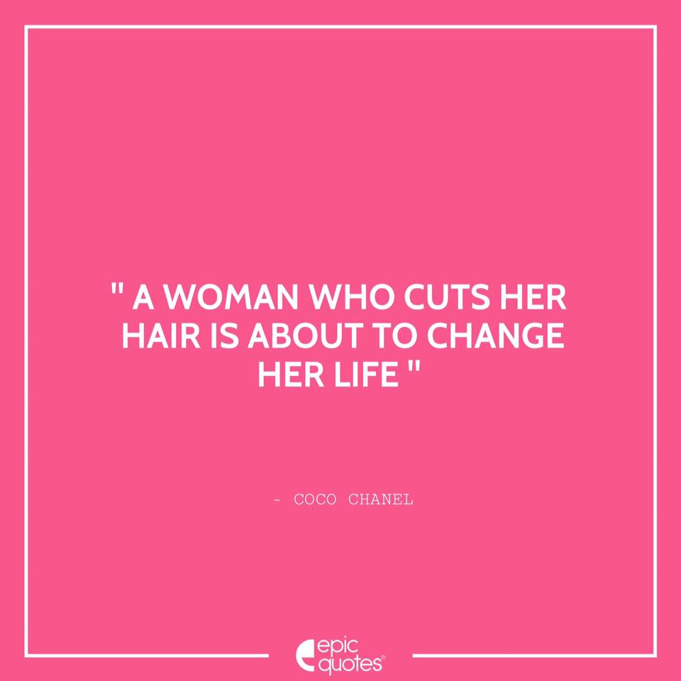 Word Coco Chanel  Citations sur les cheveux Paroles inspirantes  Citations de salon de coiffure