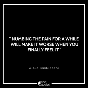 Numbing the pain for a while will make it worse when you finally feel it