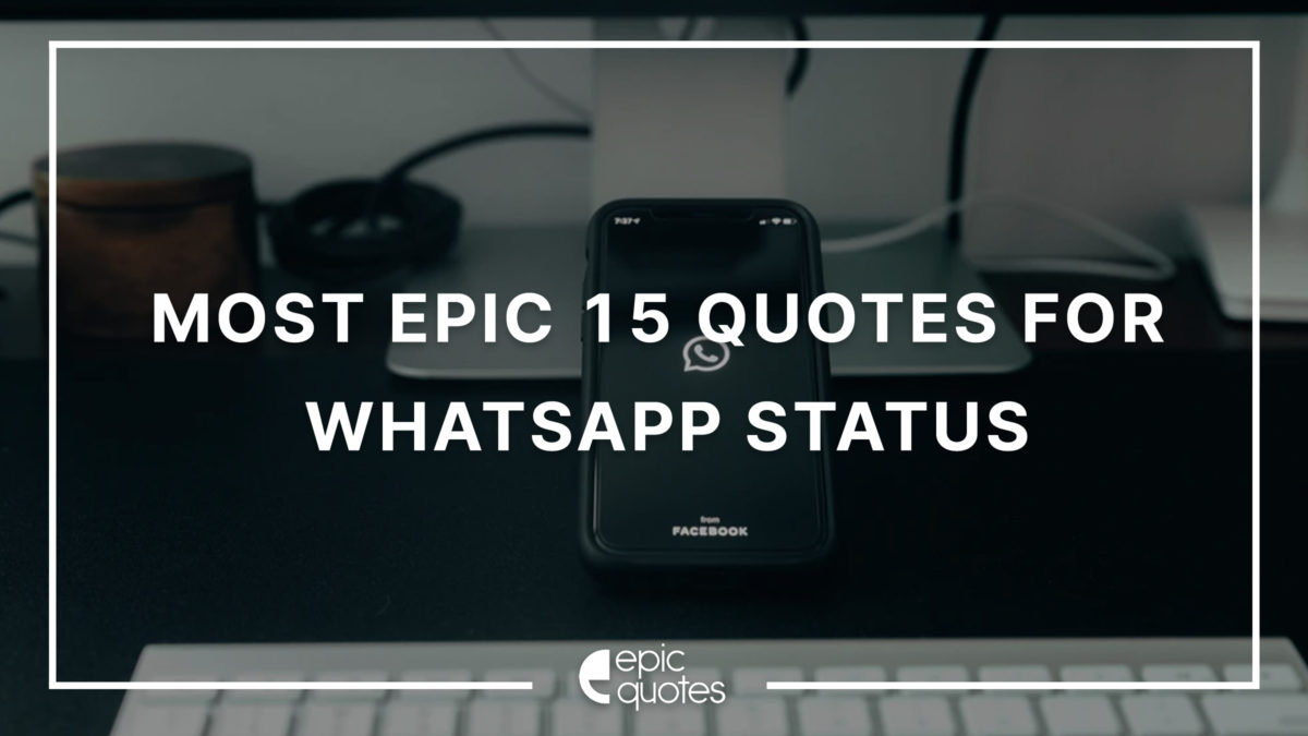 Most Epic 15 Quotes For WhatsApp Status